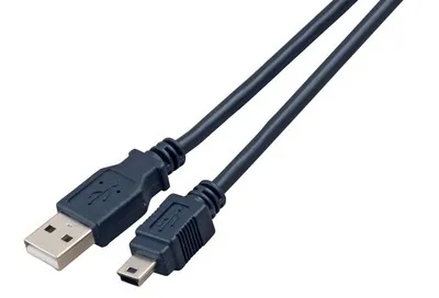 Image de Câble de connexion USB2.0 A-Mini B -- (5 pôles), mâle-mâle, 0,5m, gris, Classic
