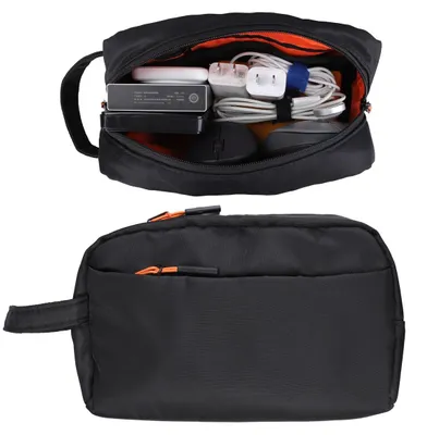 Immagine prodotto di Borsa organizer per cavi - Impermeabile - Nero - 23 x 14 x 7 cm - Per viaggi e uso quotidiano