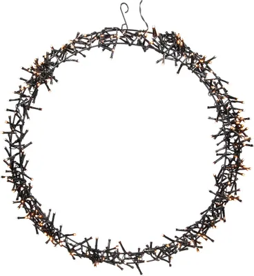Produktbild von ECD Germany Lichterkranz 400 LEDs, Ø 48cm, Warmweiß, IP44, Türkranz, Fensterkranz, Weihnachtsdeko, Kranz, Weihnacht Ring, Fensterlicht, Weihnachten, Weihnachtsdekoration, Weihnachtsbeleuchtung