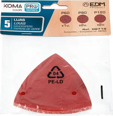 Produktbild von Koma Tools 8765 Schleifpapier 5 Einheiten Rot Rot One Size
