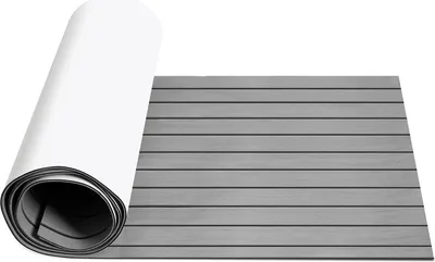 Produktbild von Jopassy Bodenbelag Matte Deck Teppich EVA Schaum Teak Yacht Selbstklebend Fußboden Deck Matte Grau 240x90cm