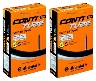 Produktbild von 2x Continental Fahrrad Rennrad Schlauch Race 28 Zoll 18-25/622-630 60mm SV, Presta
