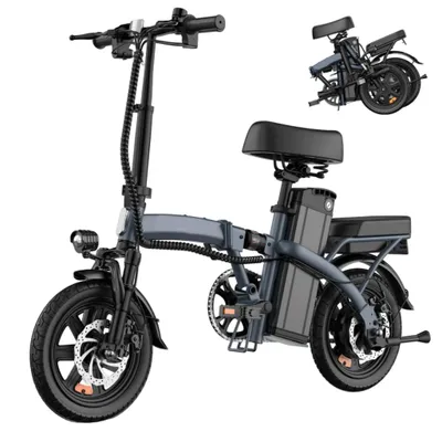 Zdjęcie produktu dla Rower Elektryczny  URLIFE F1L - 48V 7.5Ah Bateria 14 Calowe koła Hamulce Tarczowe - Szary