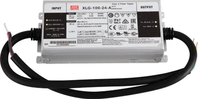 Produktbild von MEANWELL XLG-100-24-A, AC-DC LED-Installationsnetzteil, Metallgehäuse, IP67 96W 24V 4A CV + CC