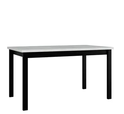 Obrázok produktu pre Rozkladací jedálenský stôl 140x80 cm ELISEK 2 - biely / čierny