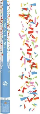 Produktbild von GoDan Bunte Konfettikanone 80 cm mit Ringe-Konfetti, pneumatisch, keine Pyrotechnik