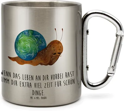 Produktbild von Mr. & Mrs. Panda Thermobecher Schnecke Sir - Transparent - Geschenk, Kaffeebecher Edelstahl, Lebenszeit, Motivation, Lustige Sprüche, Campingbecher, Weisheit, Teebecher