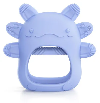 Produktbild von Beißring Baby Zahnungshilfe für 0-9 Monate BPA-frei Silikon Blau