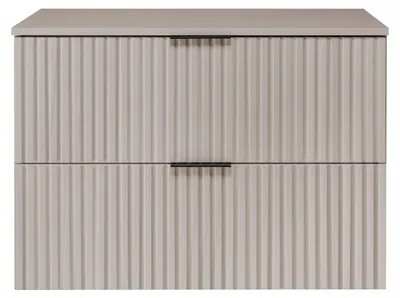 Zdjęcie produktu dla Szafka Łazienkowa Wisząca Pod Umywalkę Flisan 80X46 Cm Z Blatem Kaszmir Mdf