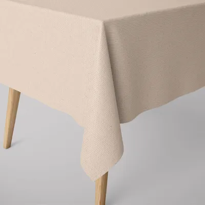 Produktbild von SCHÖNER LEBEN. Tischdecke Leinenlook uni creme verschiedene Größen Größe 130x220cm