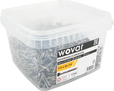 Produktbild von Vorteilseimer Schwarze Potdekselschrauben Edelstahl 410 4,0 x 40 mm Torx 15 Teilgewinde - 1750 Stück