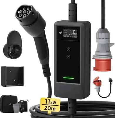 Zdjęcie produktu dla Przenośna ładowarka wallbox dé EV 11kW Typ 2 na siłę 20m auta EV