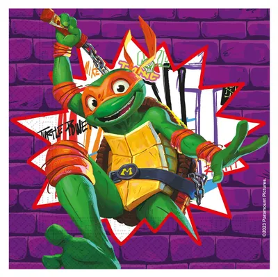Produktbild von 20 Servietten Teenage Mutant Ninja Turtles
