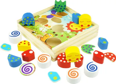 Produktbild von Holzklötze Würfel Multifunktionales Sortierpuzzle