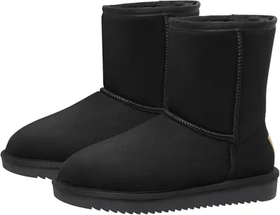Image de Bottes d'hiver pour femmes OutPro, bottines à enfiler, doublées, noires, taille 38