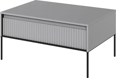 Produktbild von Couchtisch Trend TR-09 Kaffetisch 100x50x70 cm Klapptüren Sofatisch Wohnzimmertisch Grau