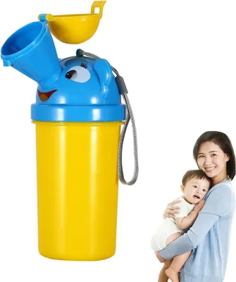 Productafbeelding van Baby kind urinoir noodtoilet voor Camping - Draagbaar - Auto Reis - Buiten - Park en Kind Peuter Plastraining - Leuk Olifant - Design