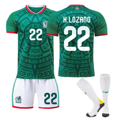 Produktbild von #22 H.LOZANO Mexico home ground 2026 World Cup football jersey for Kids and Adults Size:16