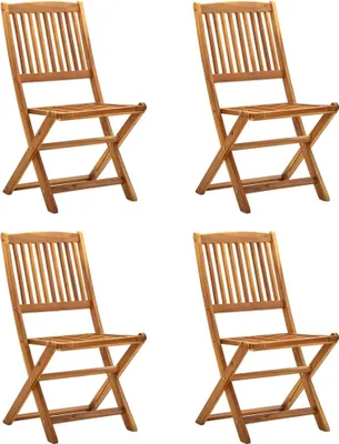 Produktbild von Klappbare Gartenstühle 4 Stk. Massivholz Akazie