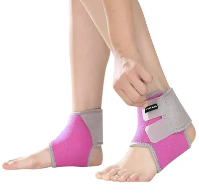 Productafbeelding van Enkelbrace Kinderen - Voetbrace Steun - Sport En Spel - Ademend Materiaal - Maat S M - Zwart
