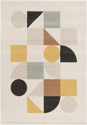 Image de Tapis de salon et de chambre à coucher à motifs géométriques tissés CONTEMULTI