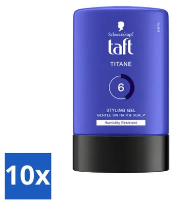Zdjęcie produktu dla 10 sztuk żelu do stylizacji włosów Taft Men Power Gel Titane Hold 6 - 300 ml - zestaw ekonomiczny