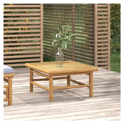 Produktbild von Gartentisch aus Bambus, 65 x 55 x 30 cm, Beistelltisch für Außenbereich, Balkon, Terrasse