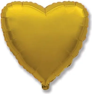 Zdjęcie produktu dla Balon foliowy 45 cm Złote serce - Walentynki / Wesele