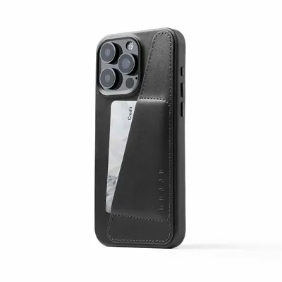Immagine prodotto di Mujjo Custodia a portafoglio in pelle per Apple iPhone 15 Pro Max MagSafe (nero)