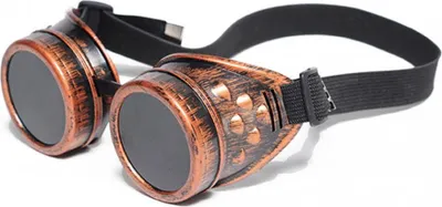 Produktbild von Steampunk Brille Kupfer als retrofuturistisches Kostümzubehör für LARP & Cosplay