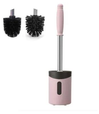 Produktbild von Solidchoice – Wandmontierter Toilettenbürstenhalter mit langem Griff, Rosa