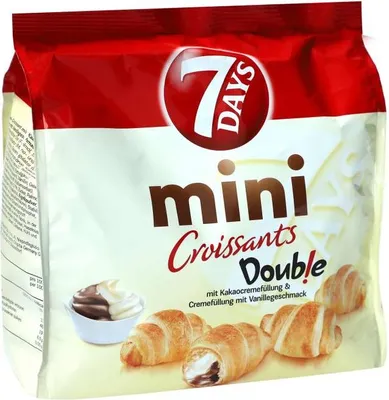 Produktbild von 7Days Mini Double Croissants Kakao & Vanille 185g
