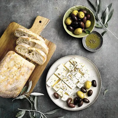 Produktbild von Glasbild Mediterrean Food II 30x30 cm