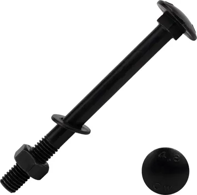 Image de Vis de serrure avec écrou et rondelle zingué noir M8 x 90 mm - par 25 pièces