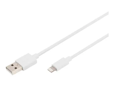 Image de DIGITUS USB Kabel 2.0 A St. -> Lightning St., MFI 2M weiß