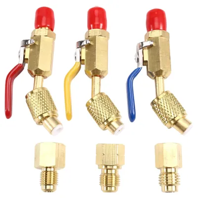 Image de Solidchoice - Ensemble de 3 tuyaux de réfrigérant avec vannes à bille pour climatisation