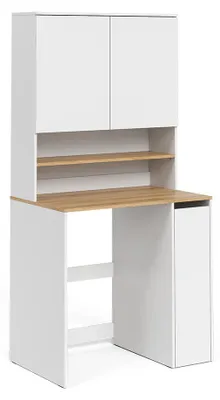 Image de armoire pour machine à laver Vicco Viktor Blanc/Chêne Artisan 93.6x88.2cm 2 pièces avec étagère, Model 61405