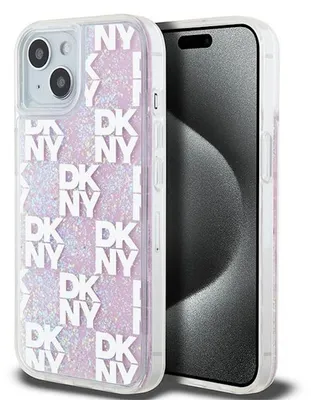 Obrázek produktu pro Dkny Liquid Glitter Multilogo pouzdro pro Iphone 15 / 14 / 13 - růžové