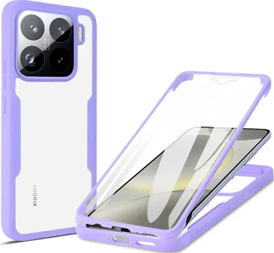 Produktbild von Schutzhülle für Xiaomi 15, Eingebautem Displayschutz 360 Grad Komplettschutz Handyhülle Lila