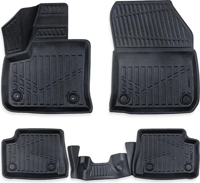 Image de Tapis De Sol en Caoutchouc 3D Compatible avec Jeep Avenger Depuis 2023 4pcs, Bord Haut, Inodore, Noir, Antidérapant, Toutes Saisons