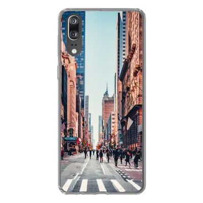 Produktbild von MuchoWow® Handyhülle Schutzhülle Hülle für Huawei P20 Veteranenparade in New York Silikon Softcase Handy Hülle - Hardcover
