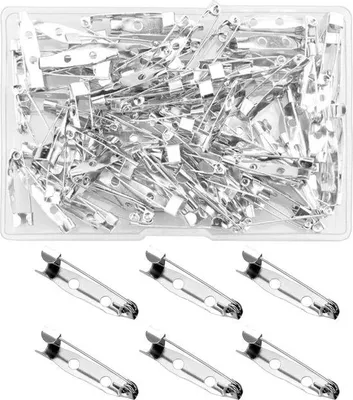 Produktbild von 100 Stück Sicherheitsnadeln für Handwerks- und Schmuckarbeiten - Schmucknadeln - Broche.