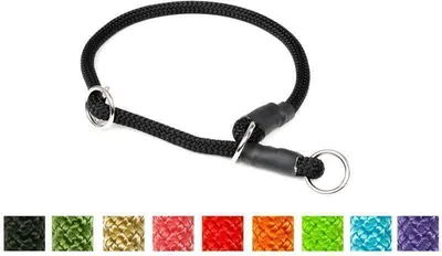 Produktbild von Mystique® Halsband Nylon rund mit Zugbegrenzung 8mm olive 65cm