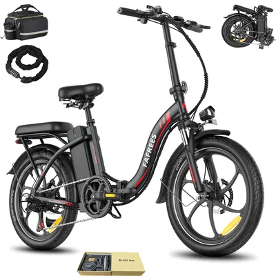Produktbild von E-Bike 160 - 195 cm 20" Rostfreie Aluminiumlegierung 36 V 20 Ah 720 Wh bis zu 110 - 150 km Wasserdicht IP54 Shimano 7 Gang, Schwarz