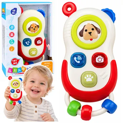 Imagen del producto de Teléfono interactivo para niños pequeños Elementos móviles Luces Sonidos