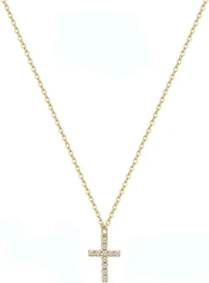 Image de Femmes Croix Diamants Chaîne Or 14K Layered Choker Collier Bijoux de mode
