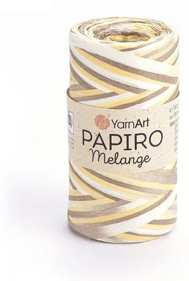 Produktbild von YarnArt Papiro Melange 2313 meliertes Papier-Raffia Garn 100g/130m für Taschen & Hüte