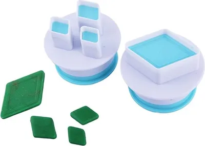 Produktbild von Ausstechformen Rauten Set 2-teilig für Zuckerpaste Lebkuchen 20 25 30 58 mm