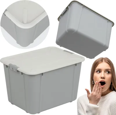 Obrázok produktu pre Plastový Úložný Box Kontajner S Vekom 60 l Škatuľa Pre Oblečenie Hračky