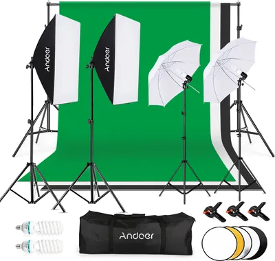 Obrázek produktu pro Fotostudiové pozadí s odraznou clonou softbox s držákem lampy - ideální pro fotografování a natáčení videa